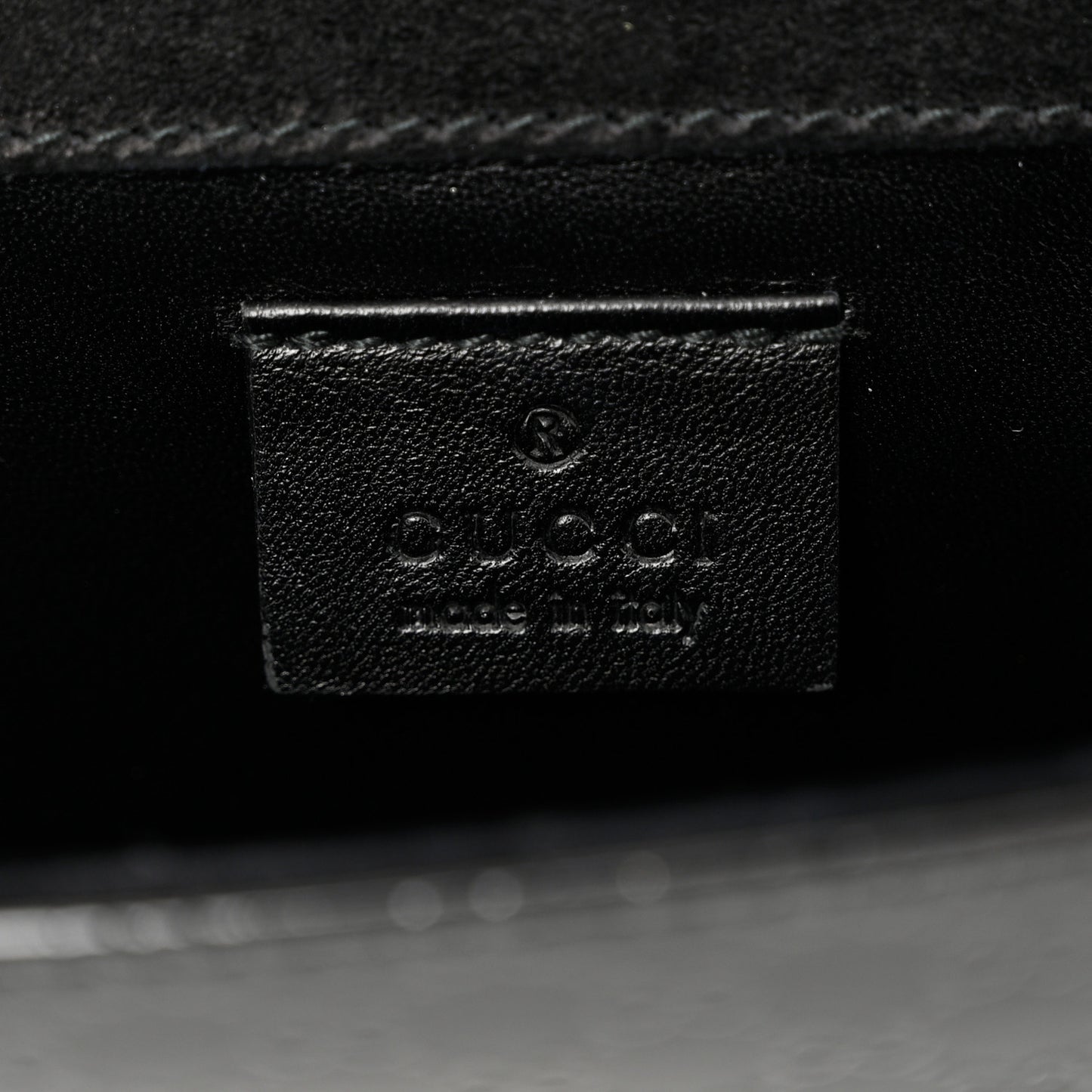 Patent Microguccissima Small Broadway Clutch Black