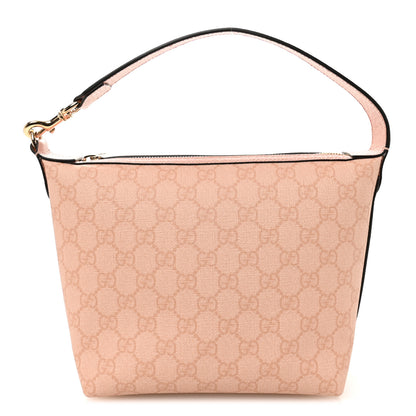 Gucci GG Supreme Monogram Textured Calfskin Web Super Mini Ophidia Shoulder Bag Pink 1 of 10