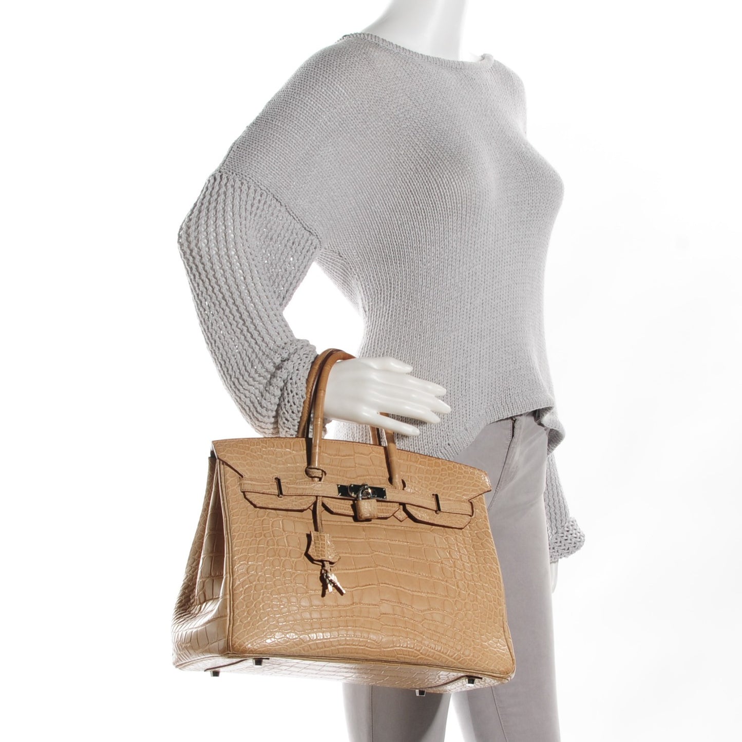 Matte Alligator Birkin 35 Poussiere