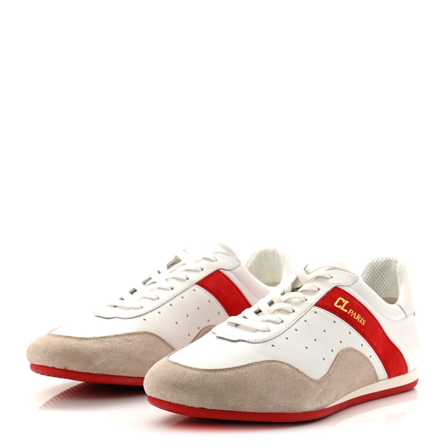 Calfskin Suede Mens My K Low Donna Flat Sneakers 43.5 Version White