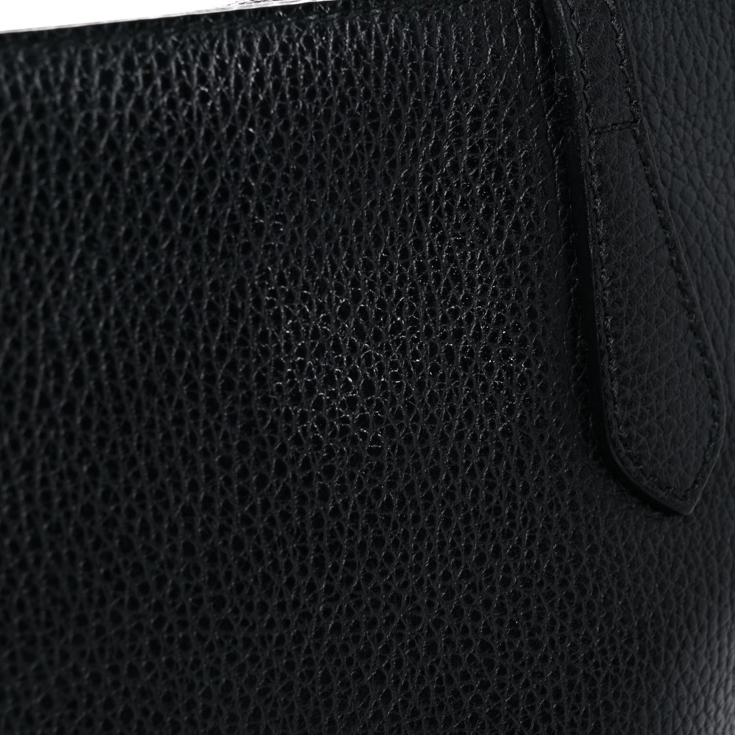Pebbled Calfskin Small Swing Tote Black