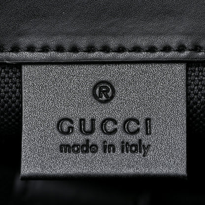 Gucci Soft GG Supreme Monogram Appia Calfskin Web Double Buckle Backpack Black 6 of 15