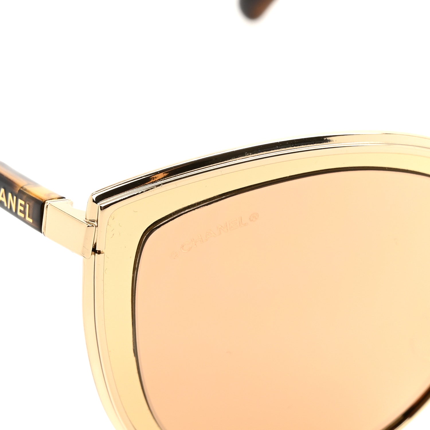 Chanel Metal Cat Eye Sunglasses 4222 Gold 7 of 8