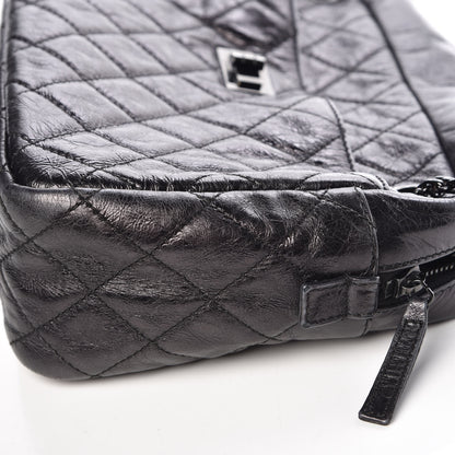 Chanel Metallic Aged Calfskin Quilted Medium Reissue Camera Case Black 15 of 15