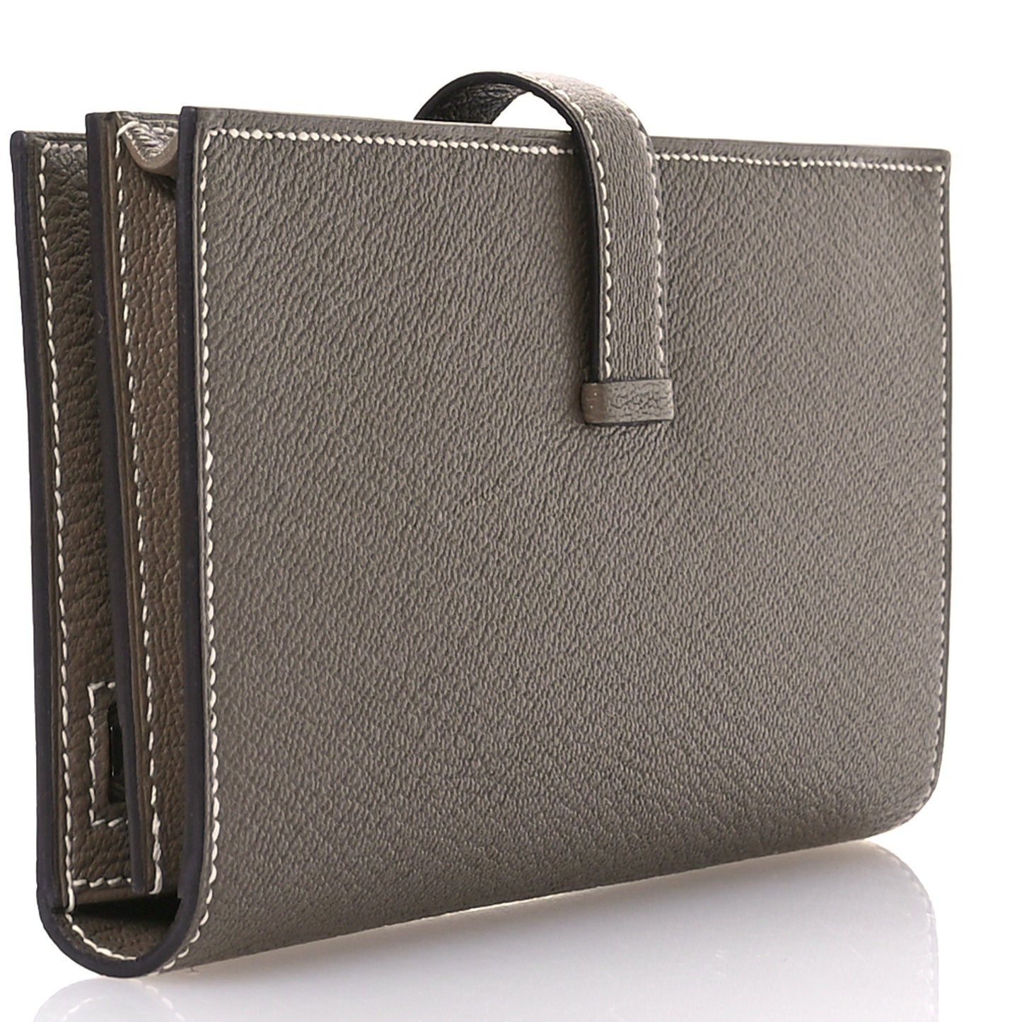 Chevre Mysore Bearn Gusset Wallet Etoupe