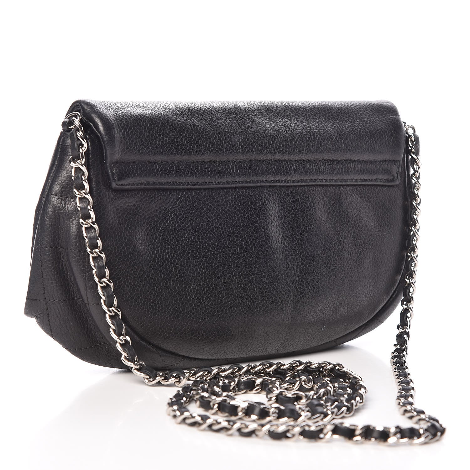 Chanel Caviar Half Moon Wallet On Chain WOC Black 3 of 12