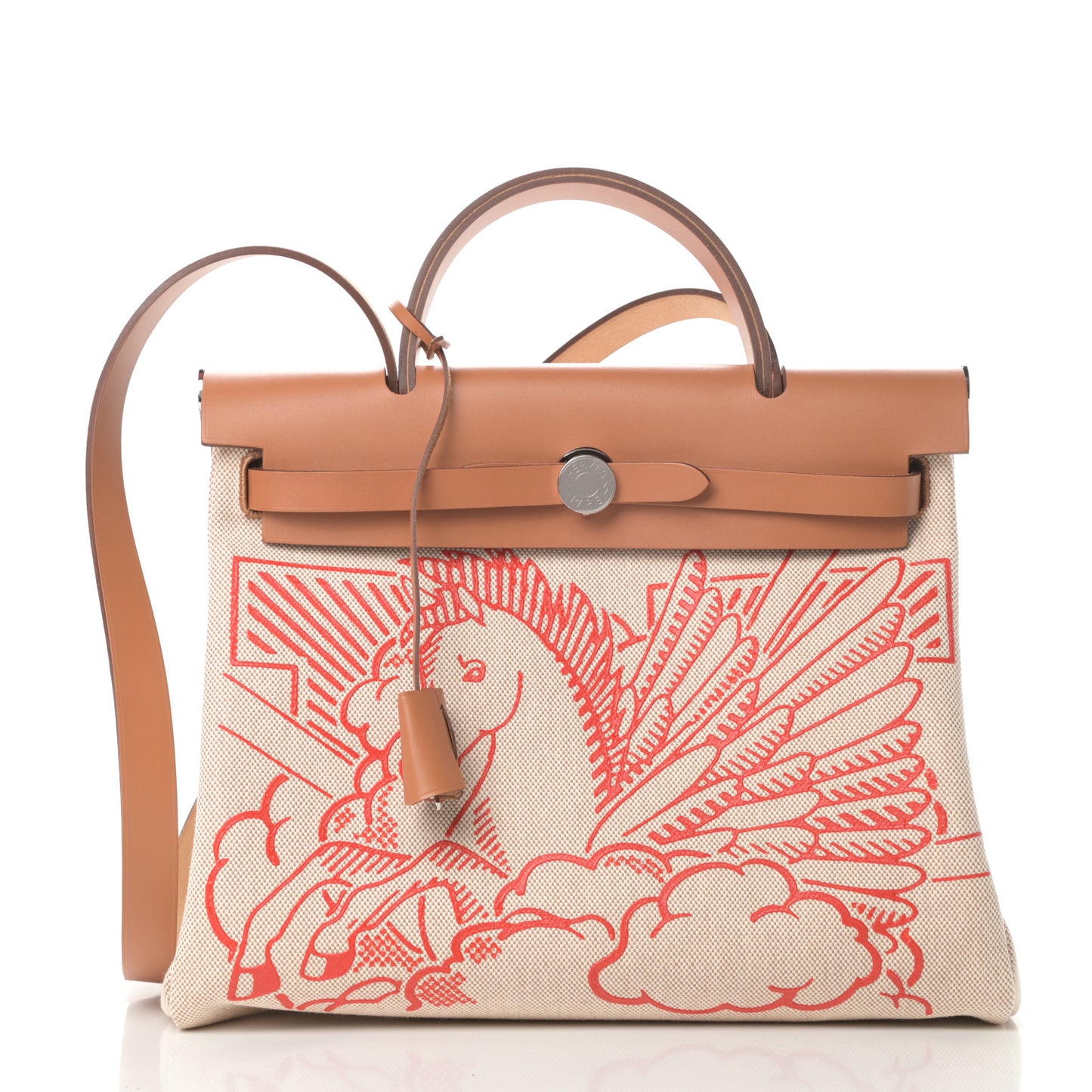 Vache Hunter Toile Pegase Pop Herbag Zip Retourne 31 PM Capucine Ecru