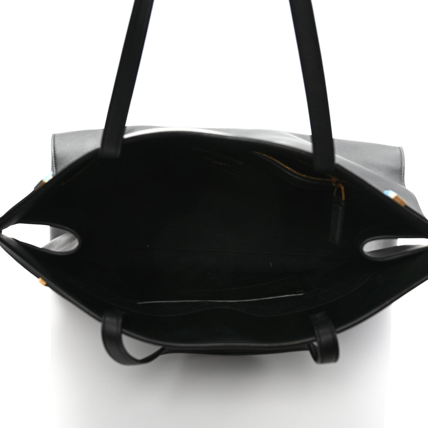Calfskin Medium Manhattan Shopper Tote Black