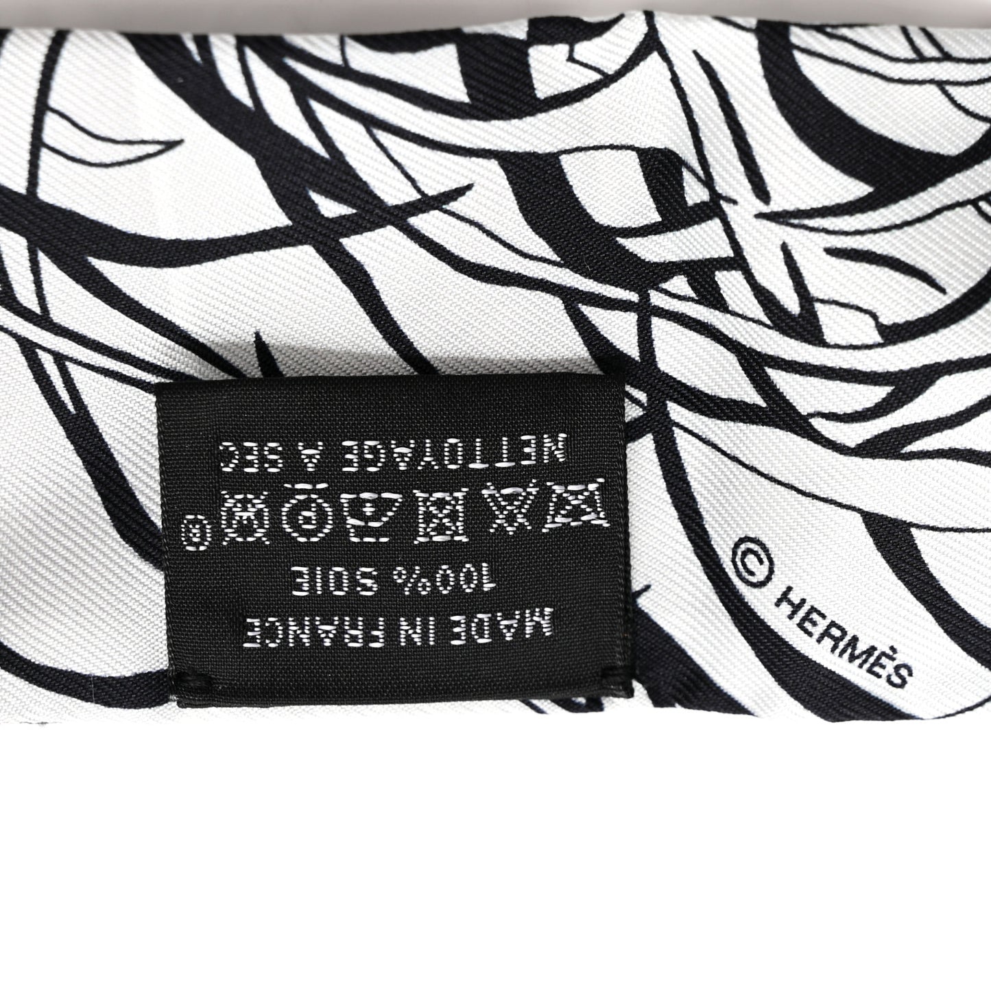 Silk Jungle Love Rainbow Twilly Gris Black White