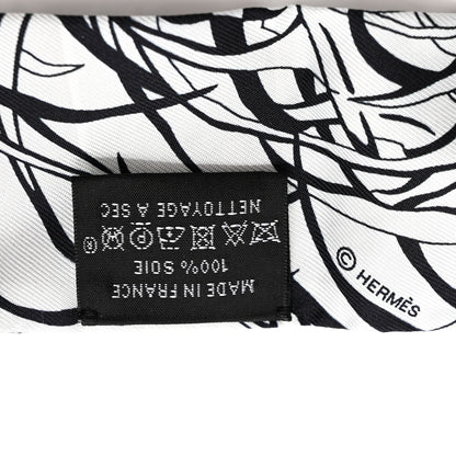 Hermes Silk Jungle Love Rainbow Twilly Gris Black White 3 of 4