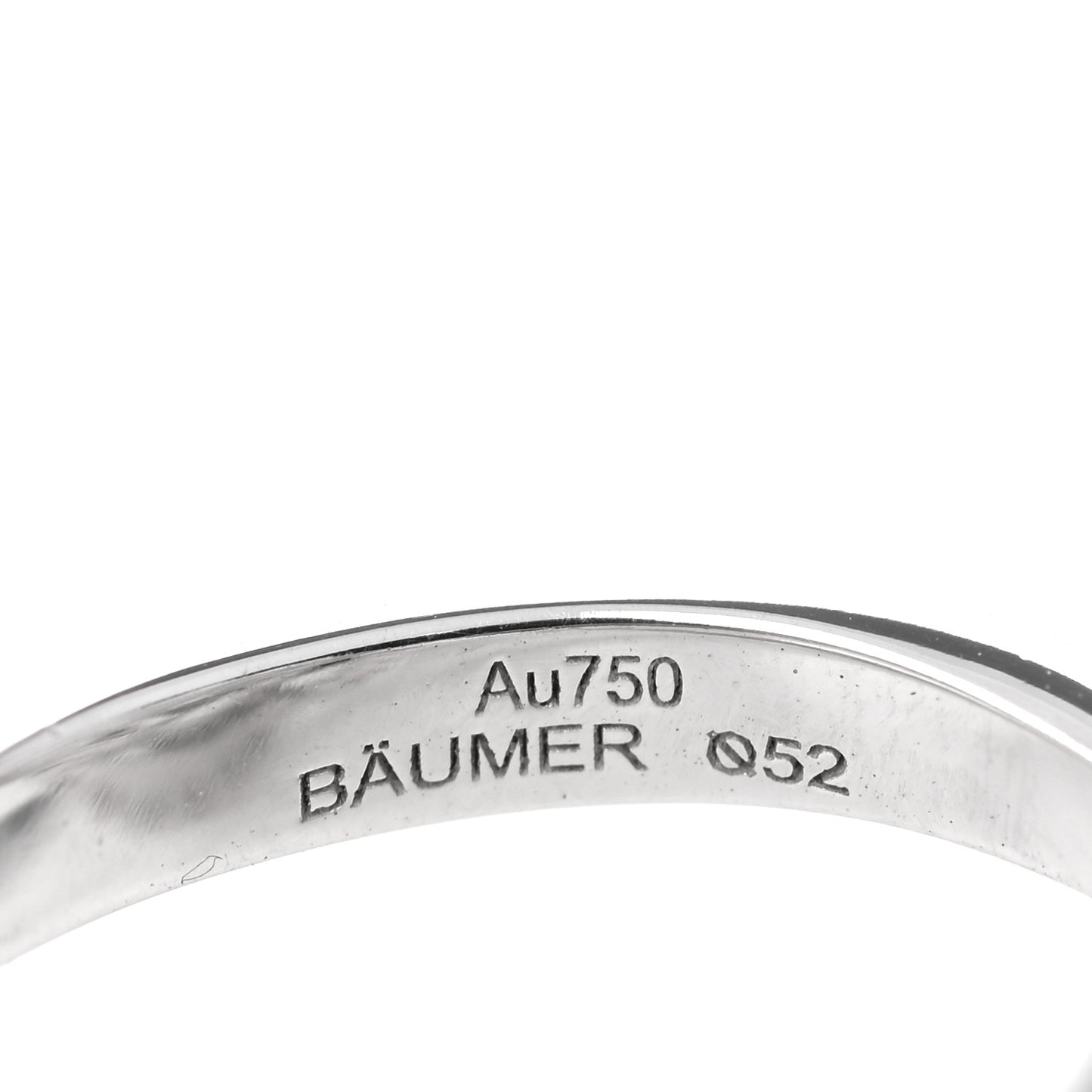 18K White Gold Diamond Fil de Camelia Ring 52 6