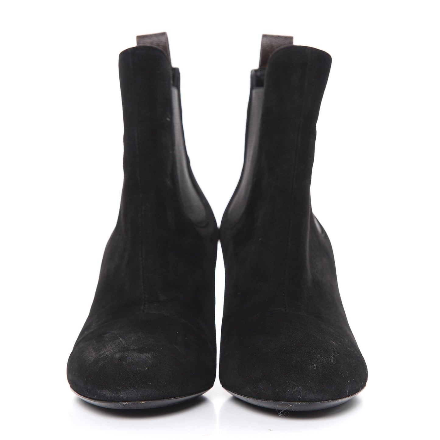 Suede Monogram Uniformes Cap Toe Chelsea 75mm Ankle Boots 37 Black