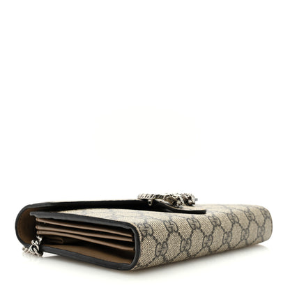 Gucci GG Supreme Monogram Mini Dionysus Chain Wallet Beige Taupe 4 of 9