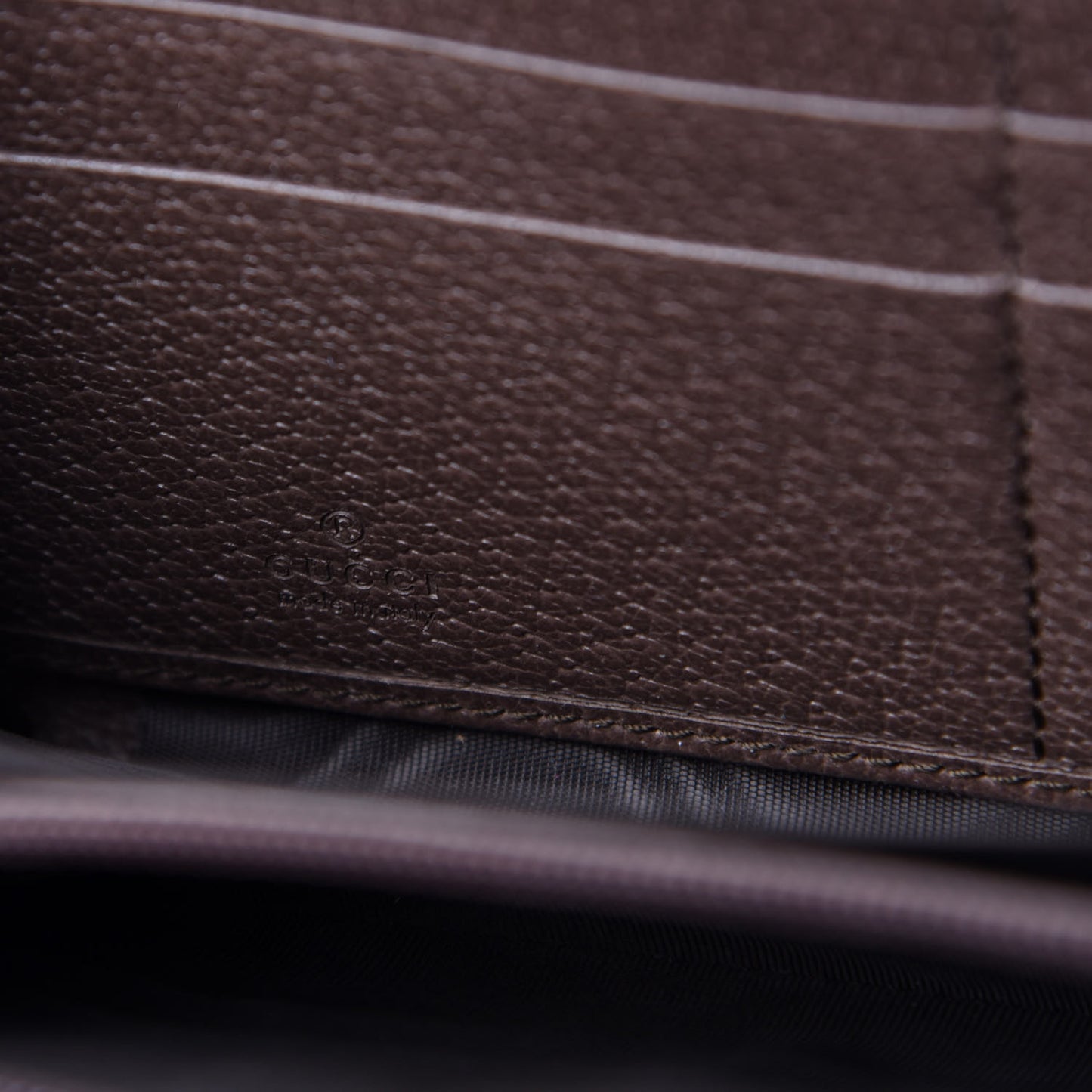 GG Supreme Monogram Web Ophidia Zip Around Wallet Brown
