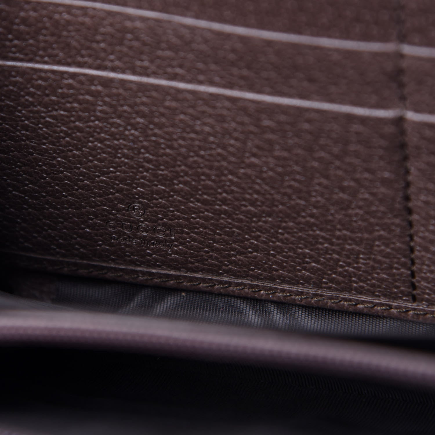 Gucci GG Supreme Monogram Web Ophidia Zip Around Wallet Brown 6 of 7