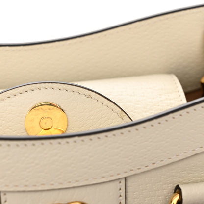 Gucci Textured Dollar Calfskin Web Small Diana Tote Bag Mystic White 14 of 14