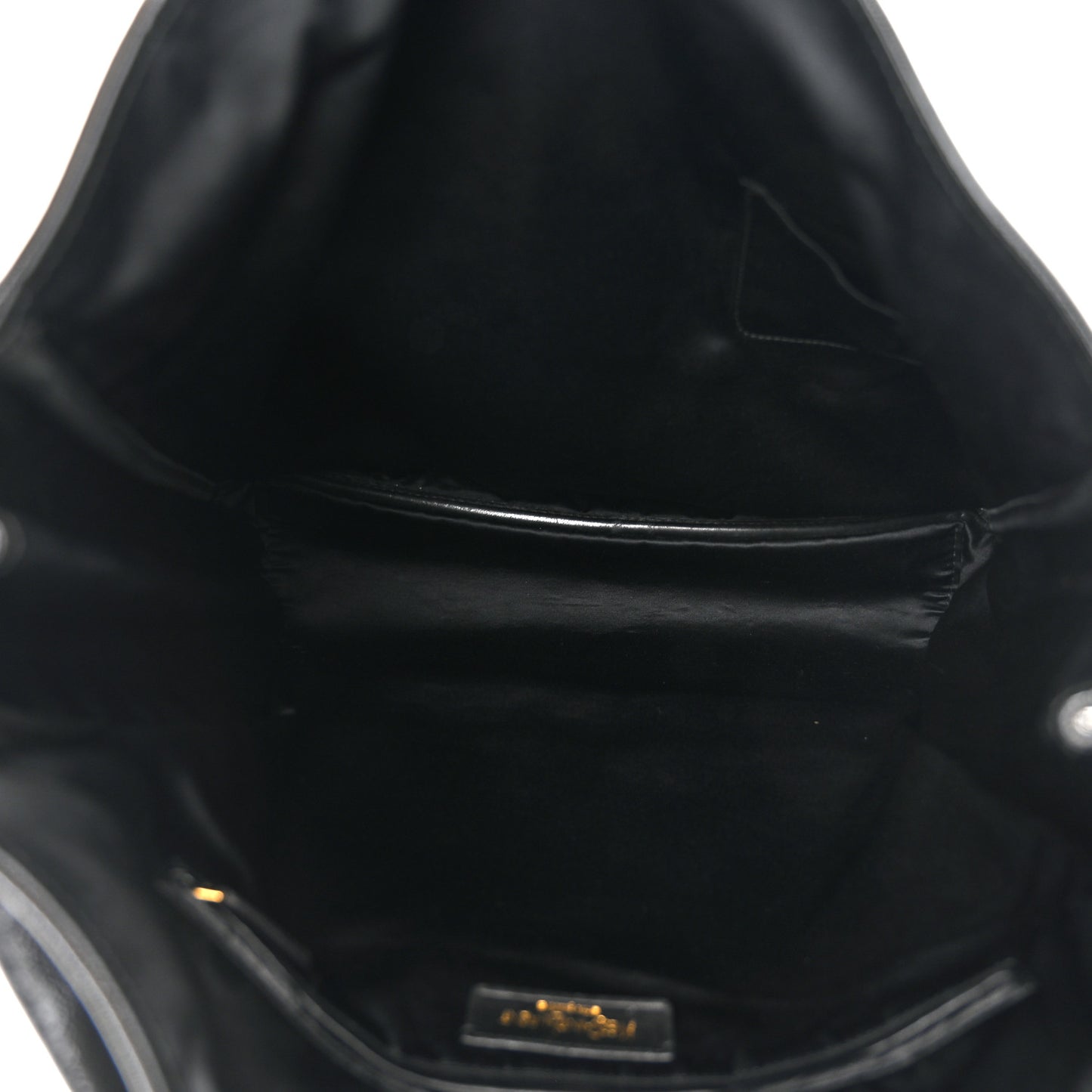 Textured Patent Small Y-Mail Tote Black