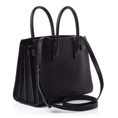 Saint Laurent Grained Calfskin Baby Sac De Jour Black 3 of 13