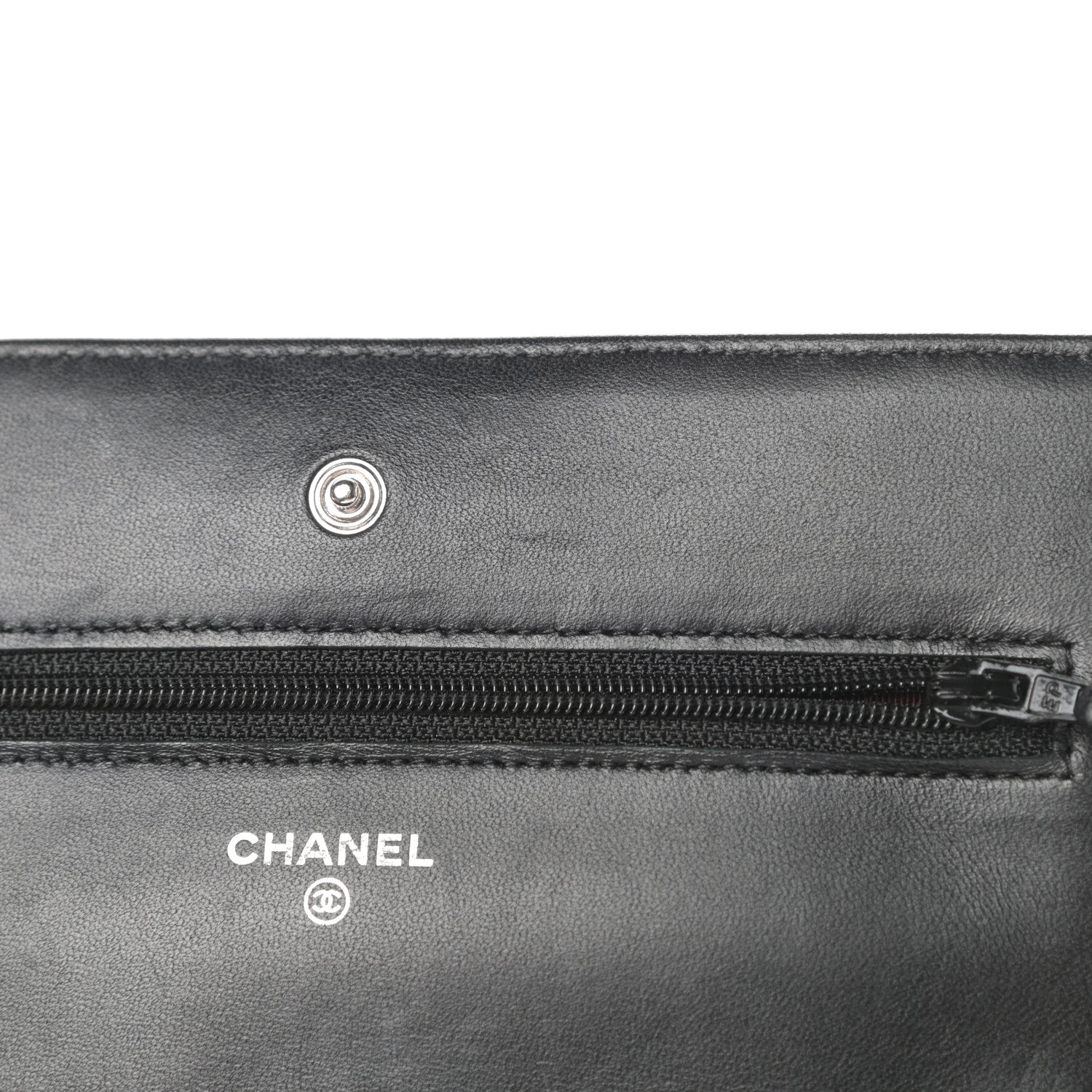 Chanel Lambskin Quilted Wallet On Chain WOC Black 13 of 17