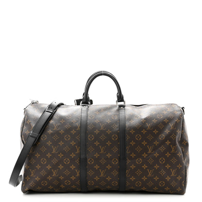 Louis Vuitton Monogram Macassar Keepall Bandouliere 55 1 of 11