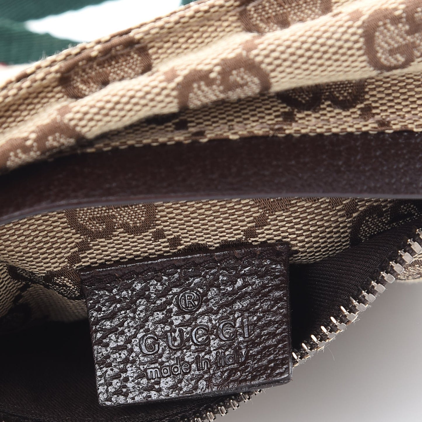 Monogram Web Belt Bag Dark Brown