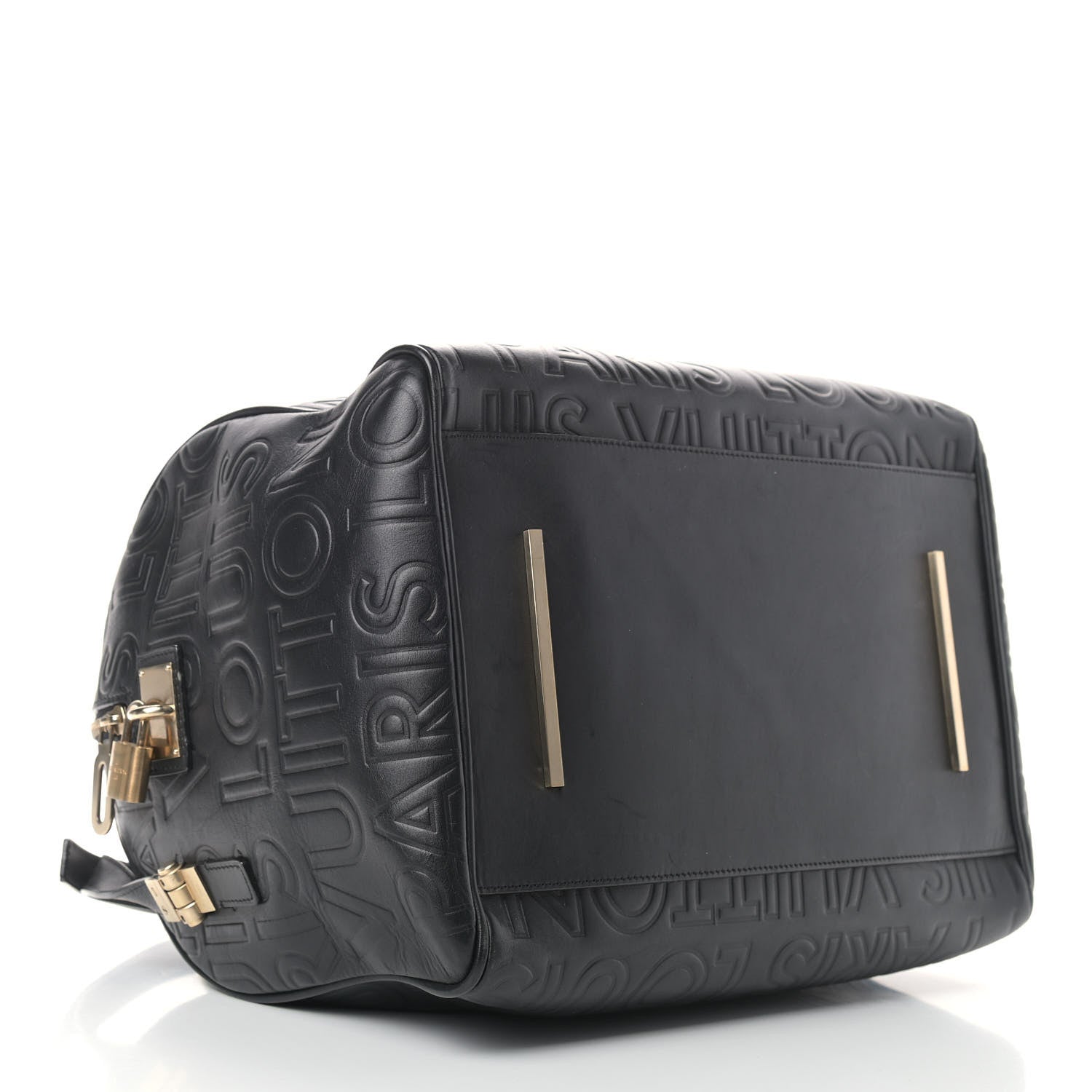 Louis Vuitton Calfskin Embossed Speedy Cube 30 Black 3 of 12