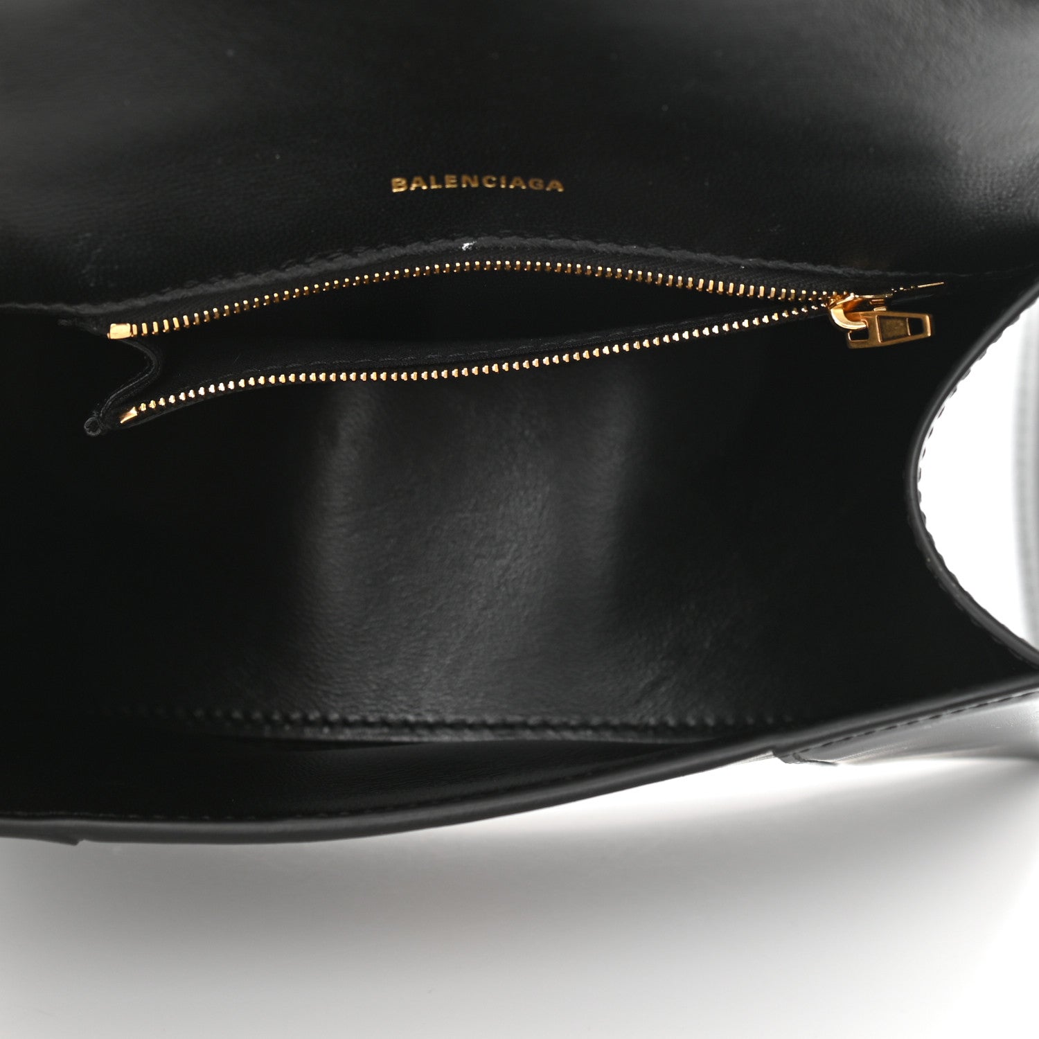 Balenciaga Shiny Box Calfskin Small Hourglass Top Handle Bag Black 5 of 12