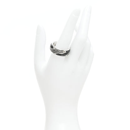 David Yurman Sterling Silver Black Diamond Forged Carbon Beveled Band Ring 63 10.25 2 of 6