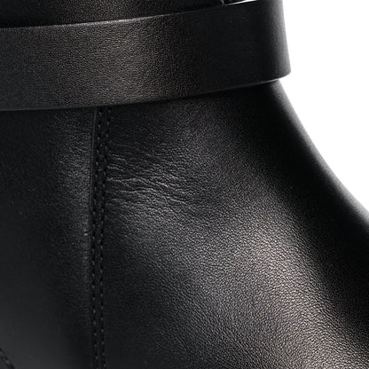 Hermes Calfskin Neo Low Boots 37 Black 9 of 10