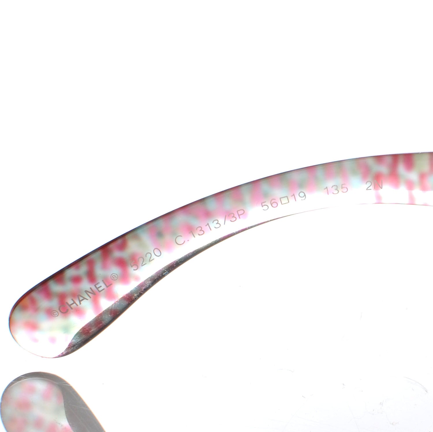Chanel Acetate Multicolor Tweed CC Sunglasses 5220 Pink 4 of 4