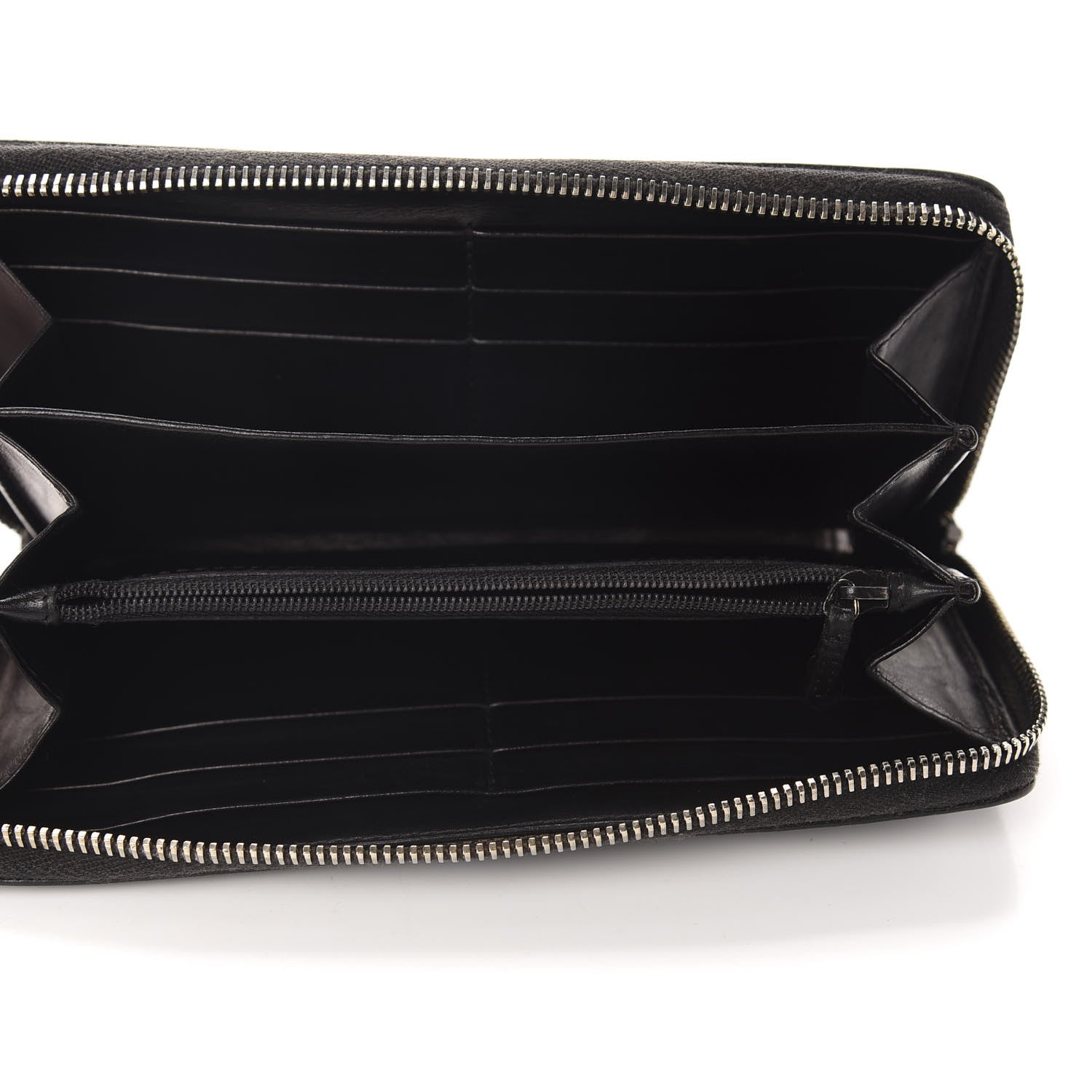 Gucci Guccissima Large Twins Zip Around Wallet Black 5 of 7