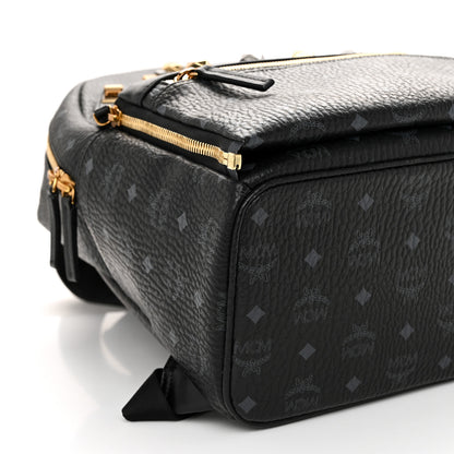 MCM Visetos Studded Medium Dual Stark Backpack Black 10 of 15