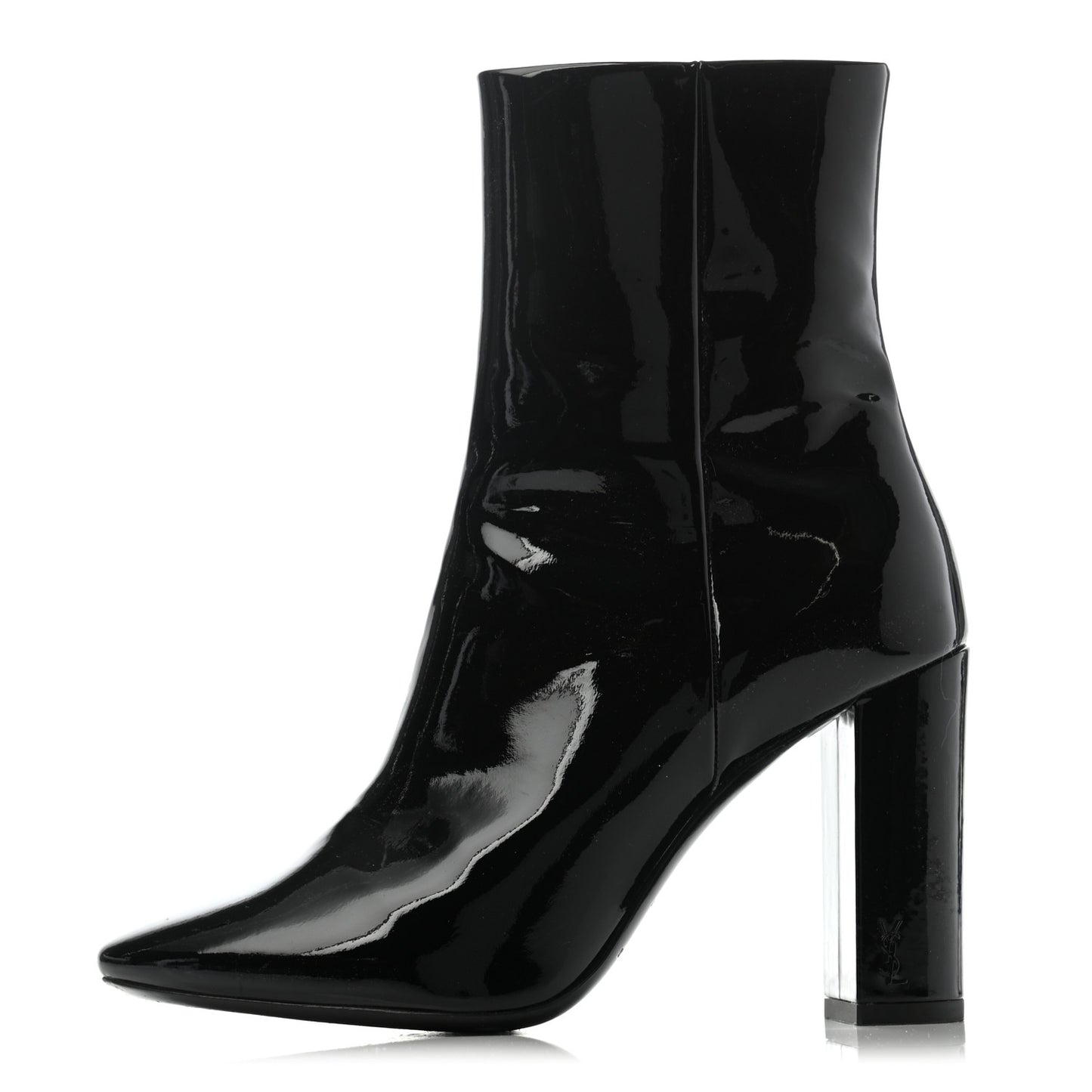 Patent Loulou 95 Ankle Zip Boot 36.5 Black