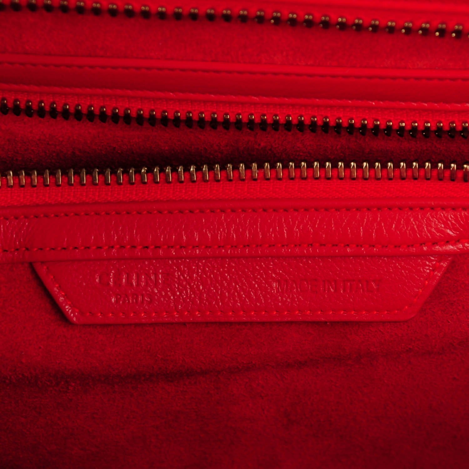 Celine Baby Calfskin Mini Luggage Vermillion 6 of 7