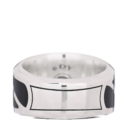 David Yurman Sterling Silver Black Onyx 16mm Graphic Cable Band Ring 63 10.25 4 of 5