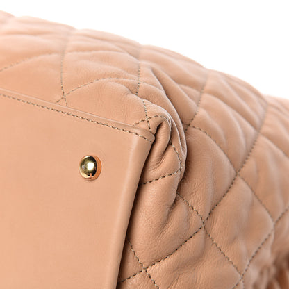 Chanel Lambskin Quilted Small Chain Me Tote Light Beige 14 of 16