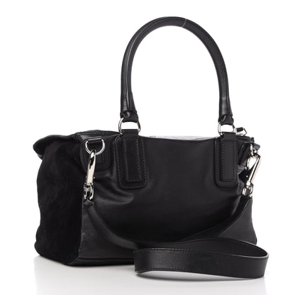 Givenchy Smooth Calfskin Crocodile Embossed Medium Pandora Black 3 of 10