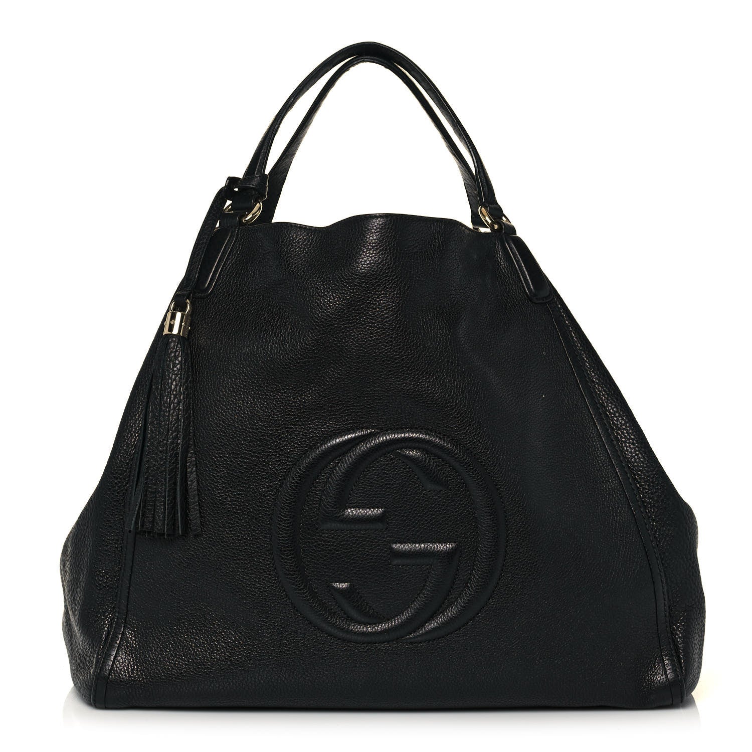 Gucci Pebbled Calfskin Large Soho Shoulder Bag Black 1 of 13