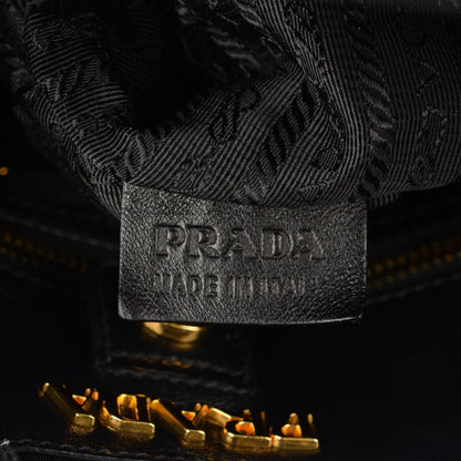 Prada Tessuto Nylon Ruffle Bag Nero Black 9 of 10