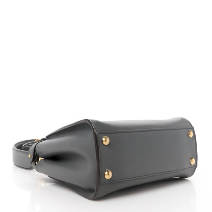 Fendi Vitello Seta Chenille FF Mini Peekaboo Iconic Satchel Anthracite Asfalto 4 of 11