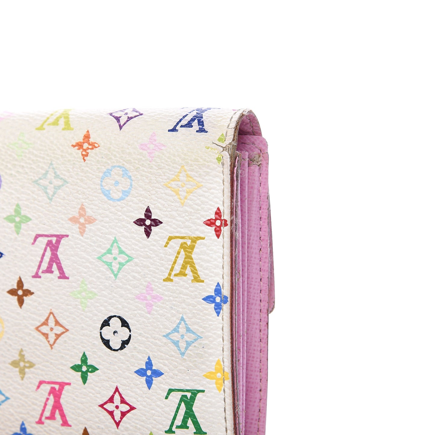 Monogram Multicolor Sarah Wallet White