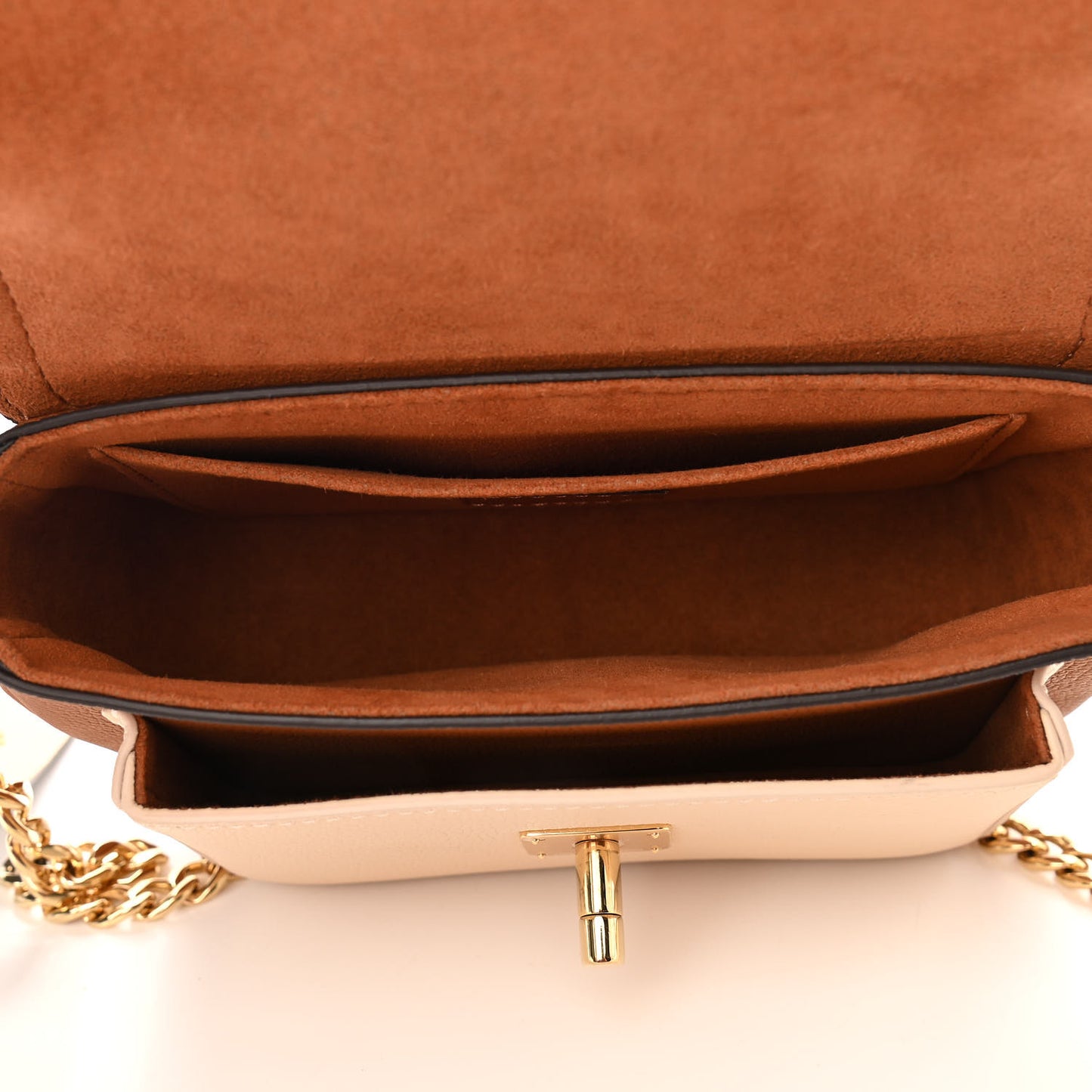 Grained Calfskin Lockme Tender Chataigne Brown
