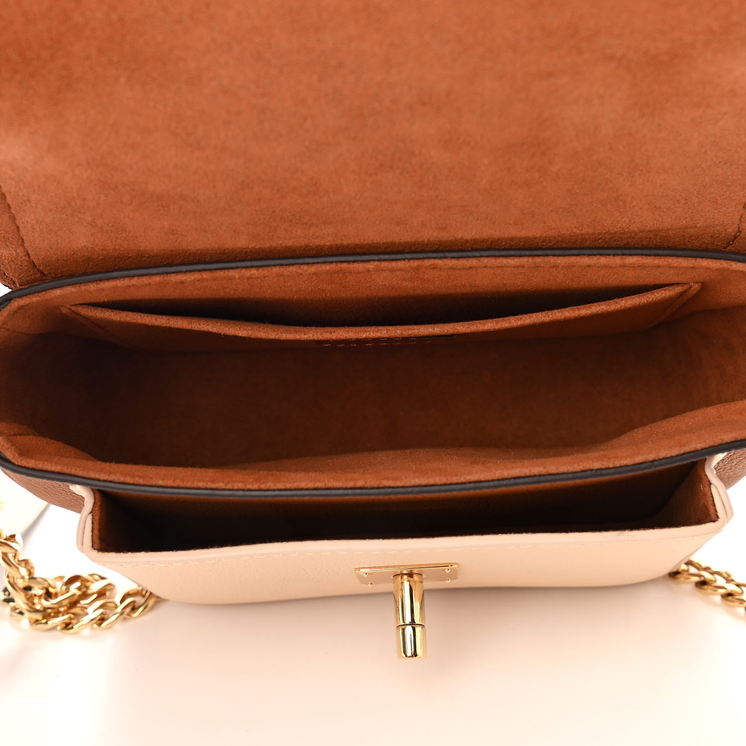 Louis Vuitton Grained Calfskin Lockme Tender Chataigne Brown 5 of 9