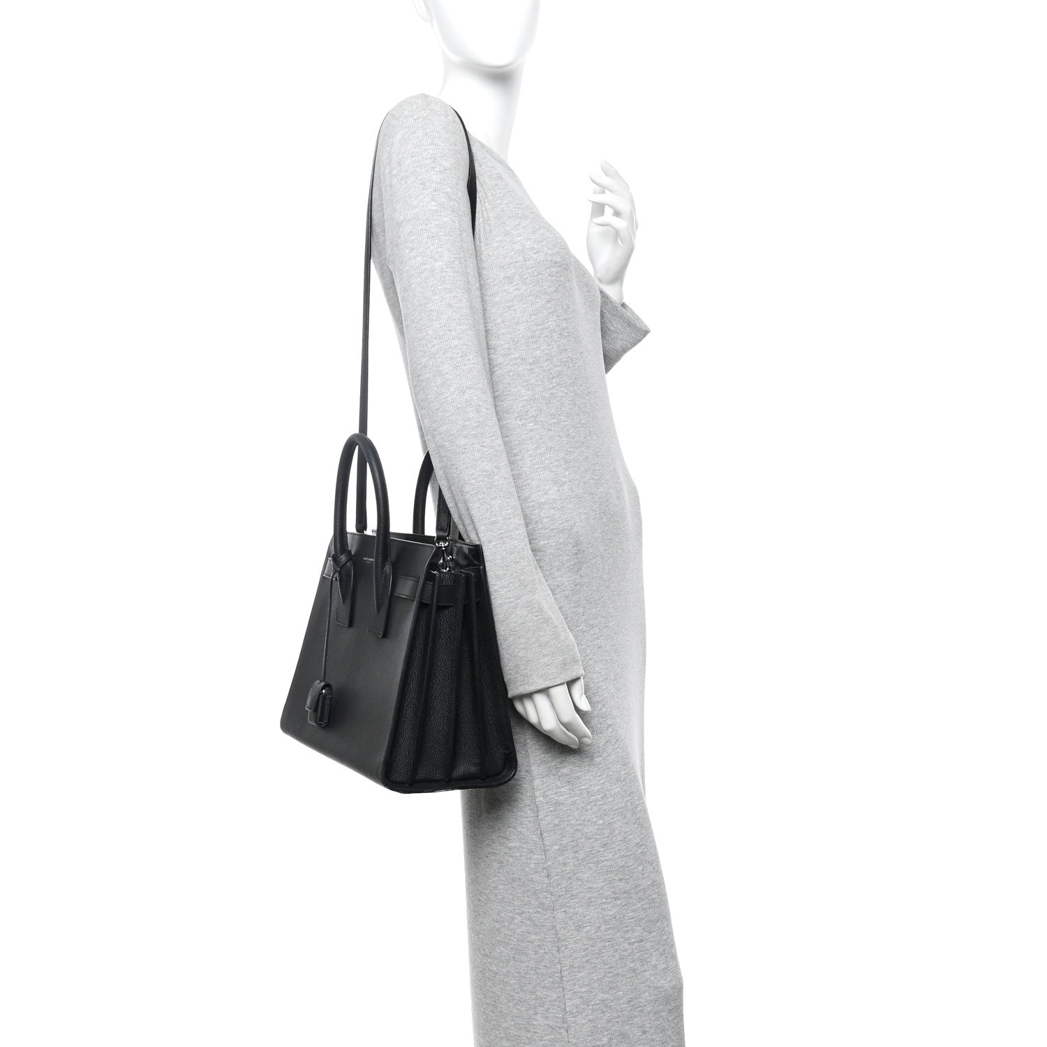 Saint Laurent Grained Calfskin Small Sac De Jour Black 2 of 14