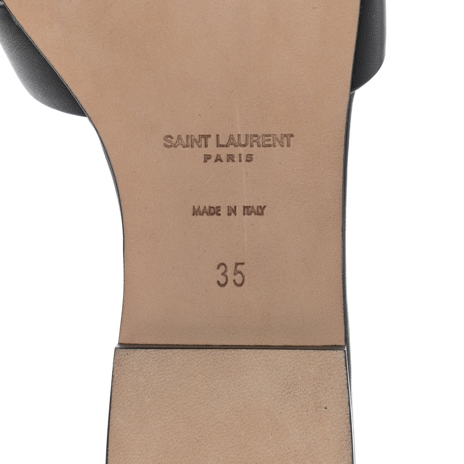 Saint Laurent Calfskin Nu Pied 05 Slide Sandals 35 Black 7 of 10