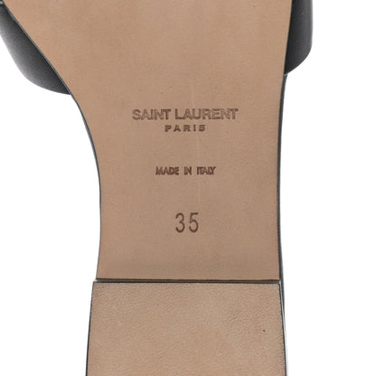 Saint Laurent Calfskin Nu Pied 05 Slide Sandals 35 Black 7 of 10