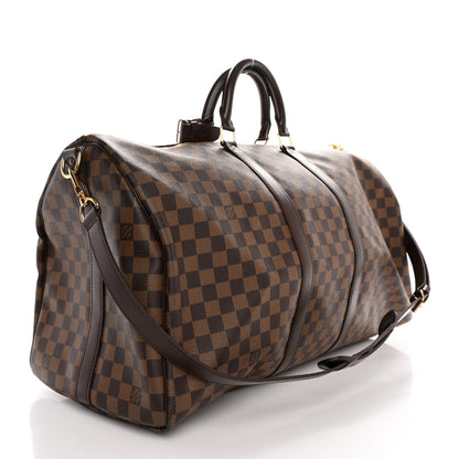 Louis Vuitton Damier Ebene Keepall Bandouliere 55 2 of 12