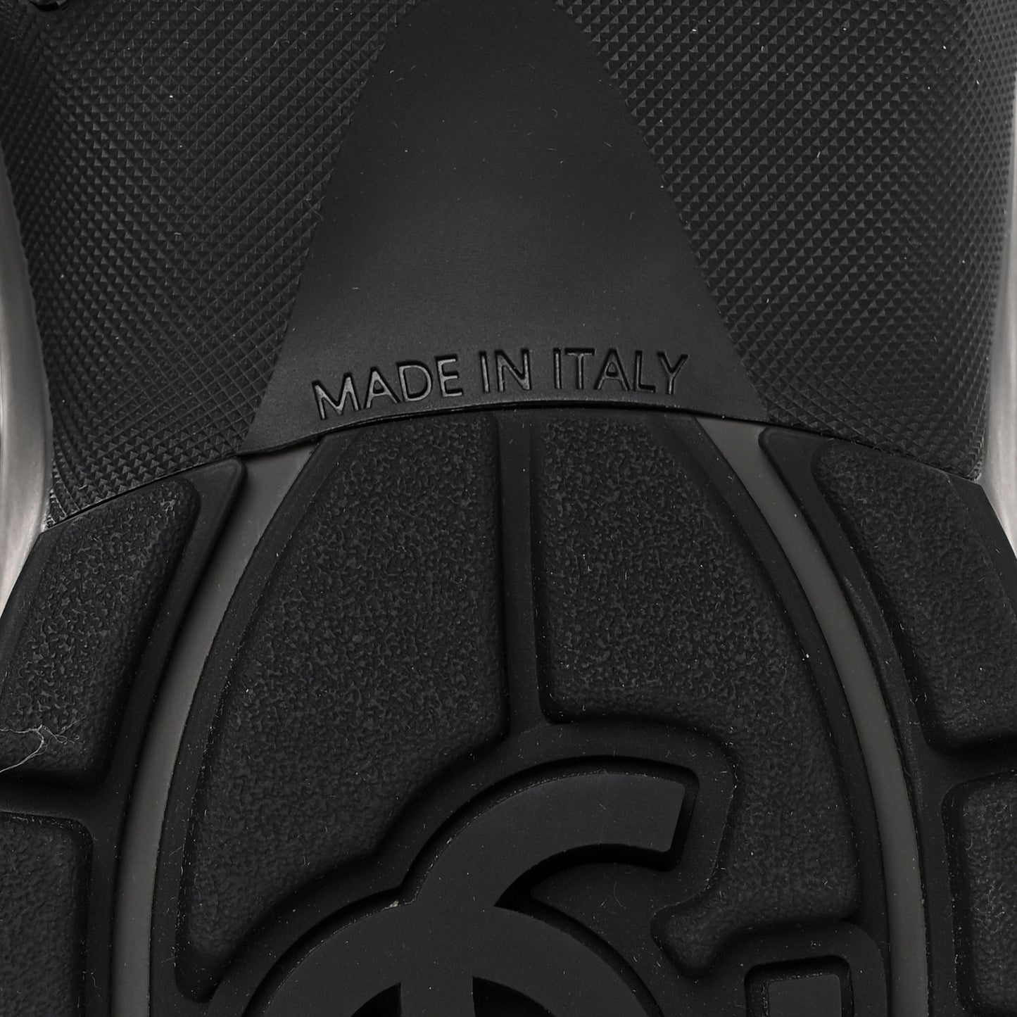 Suede Calfskin Mens CC Sneakers 42 Black