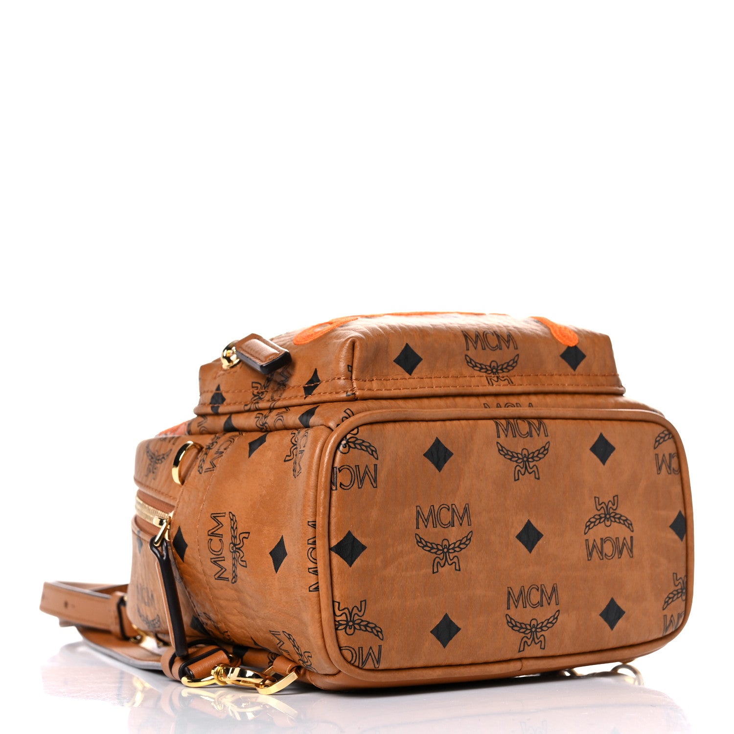MCM Visetos X-Mini Stark Berlin Backpack Cognac 4 of 10