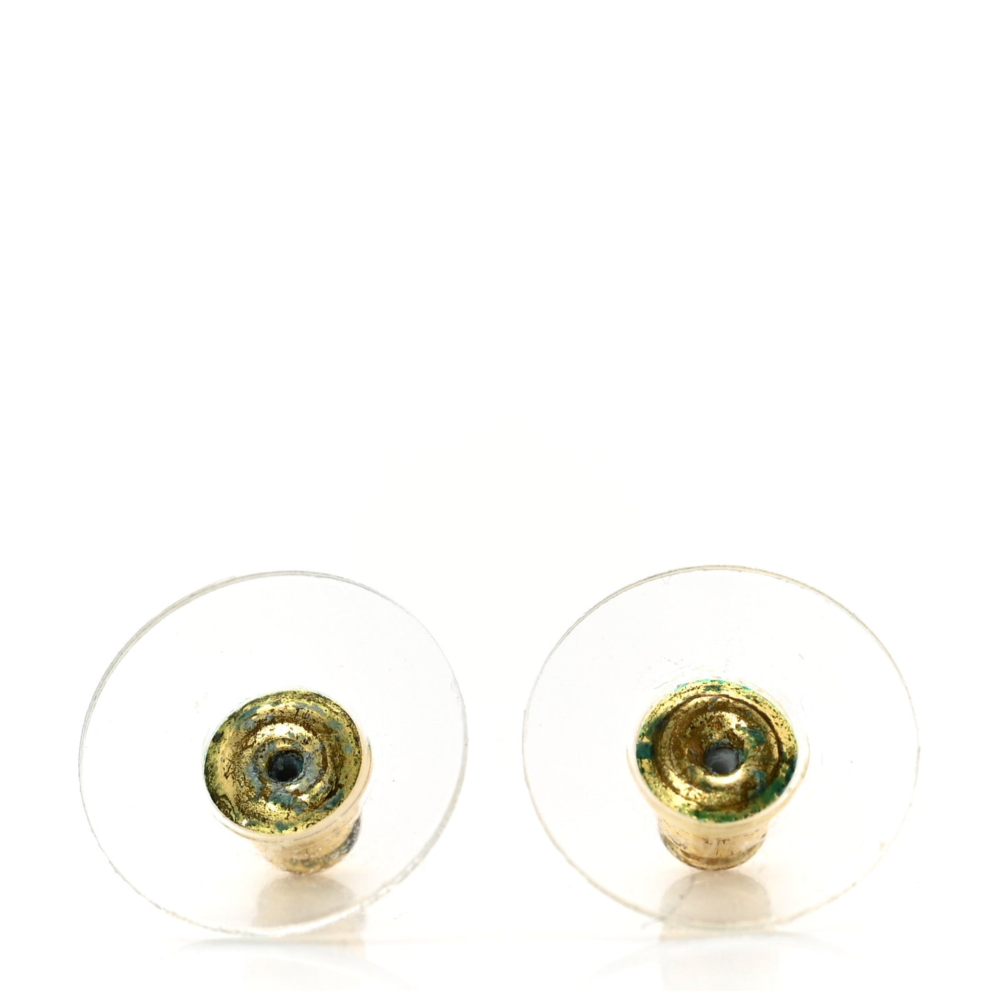 Metal CC Heart Turnlock Drop Earrings Gold